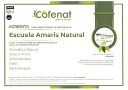 Certificación de Cofenat a nuestro reconocido curos de Cosmética natural certificación de Cofenat