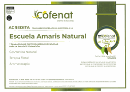 Certificado de Cofenat a la Escuela Amaris Natural