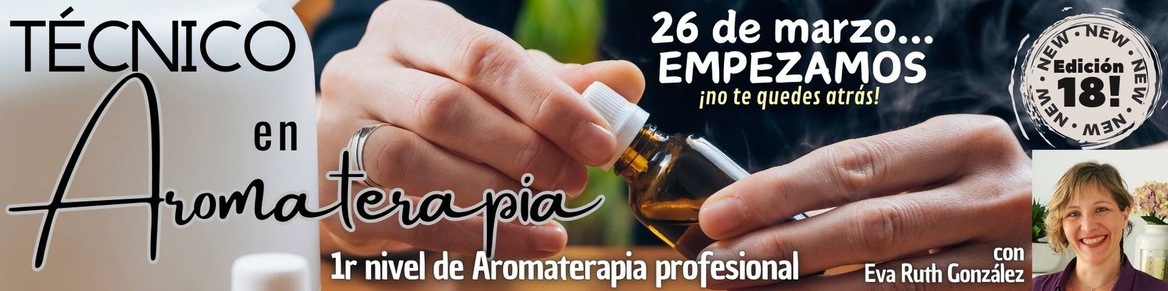 Cabecera de nuestra web, cursos de aromaterapia, cursos de reiki, cursos de jabones naturales...