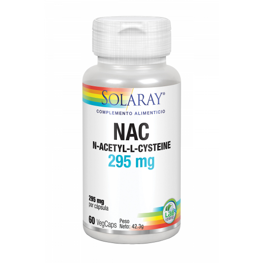 NAC n-acetyl-l-cysteine 295 mg 60 vegcaps. Solaray