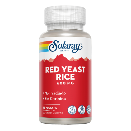 Red Yeast Rice (levadura roja de arroz) 45Vegecap. Solaray