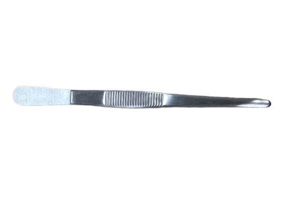 Pinza recta para disección, acero inox. 125 mm