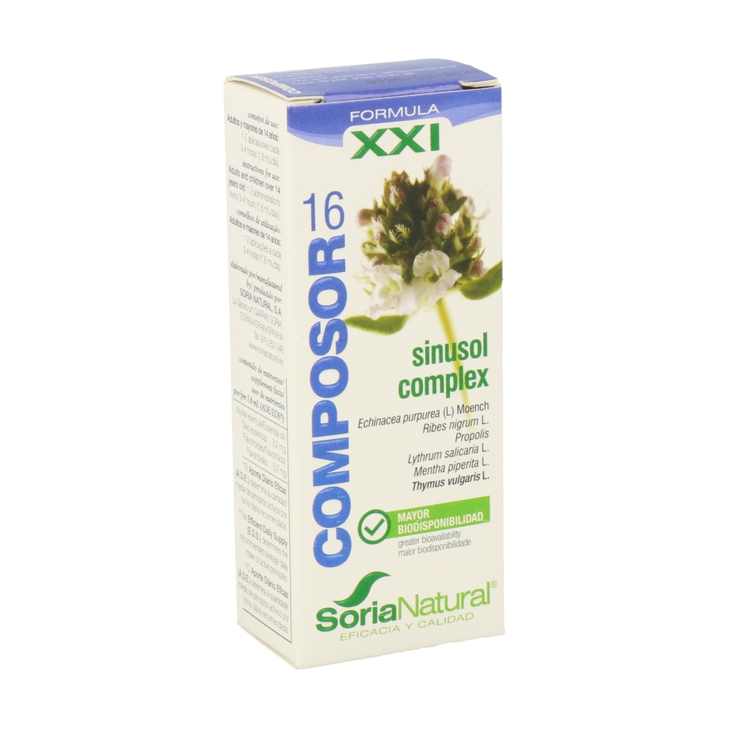 Composor 16 Sinusol Complex XXI 25 ml Soria Natural