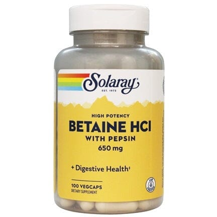 Betaine HCL con pepsina 650mg 100 vegcaps