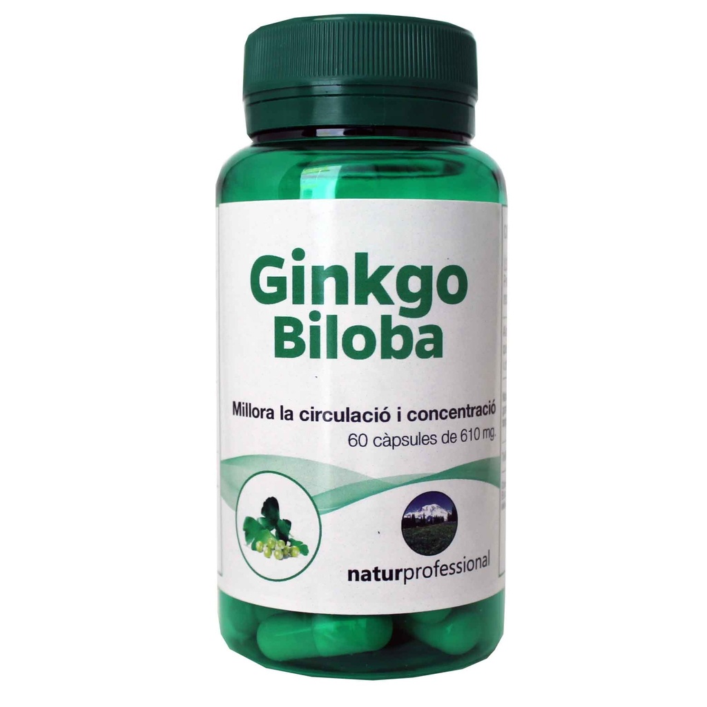 Suplemento dietético Ginkgo biloba 60 cap. de 610mg.