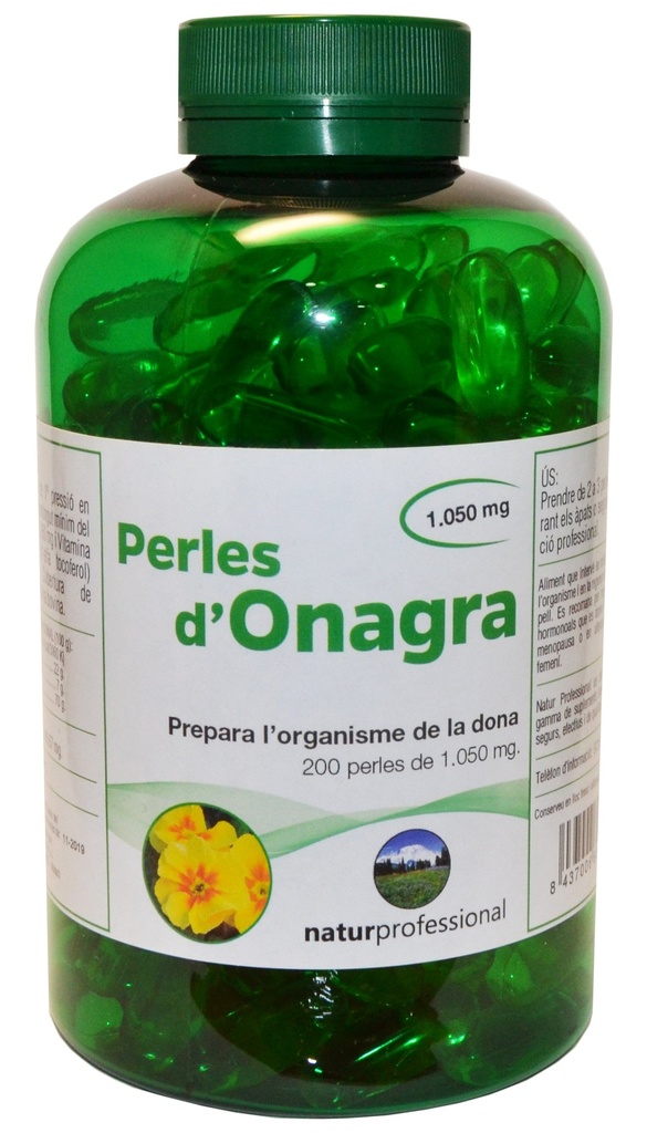 Suplemento dietético de Onagra 200 perlas de 1.406 mg