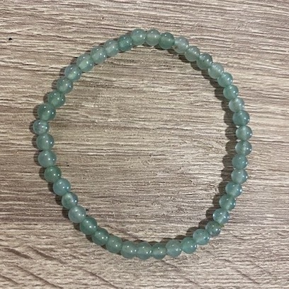 Pulsera de Cuarzo verde 4mm