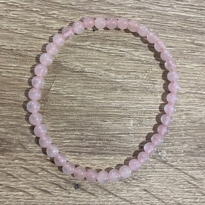 Pulsera Cuarzo rosa 4mm