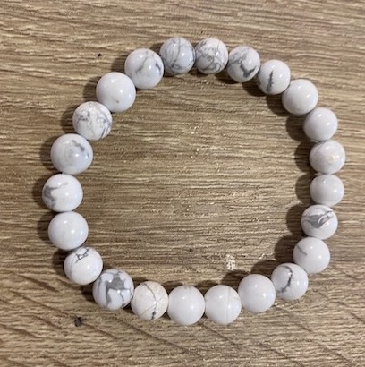 Pulsera de Howlita 8mm