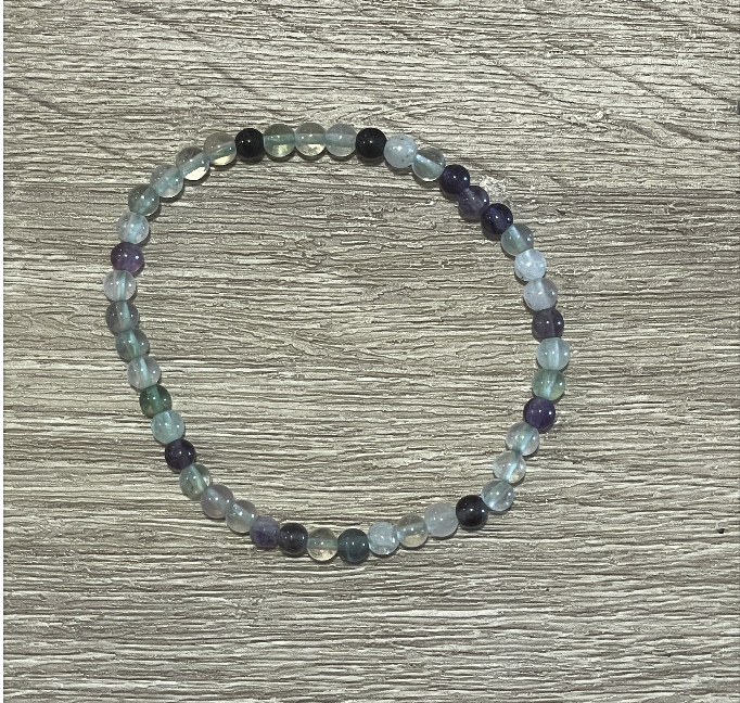 Pulsera  Fluorita Arco Iris 4mm