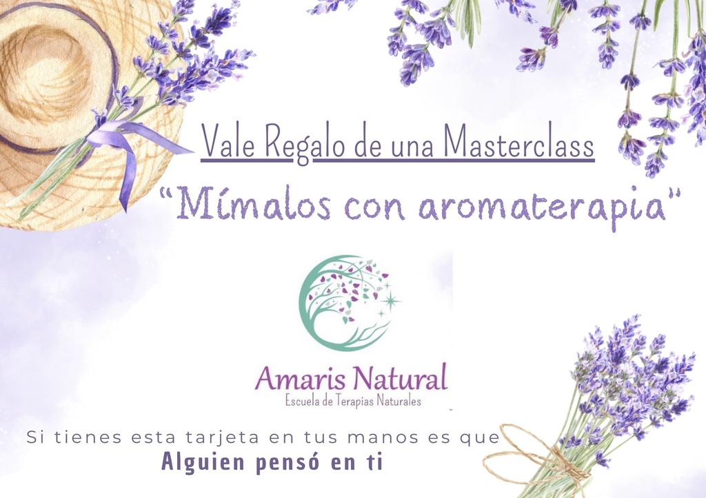 Vale regalo: MasterClass  &quot;Mímalos con Aromaterapia&quot;