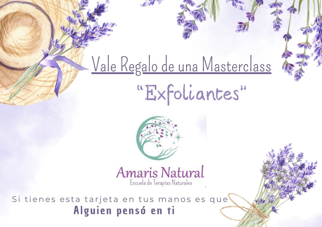 Vale regalo: MasterClass &quot;Exfoliantes&quot;