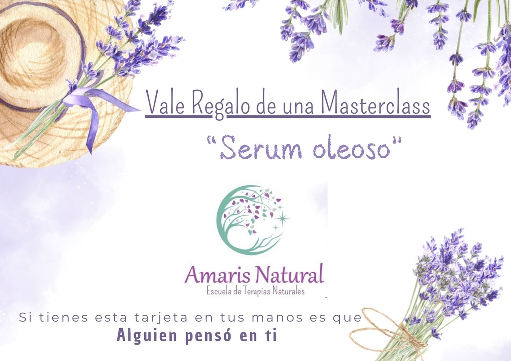 Vale regalo: MasterClass &quot;Serum oleoso&quot;