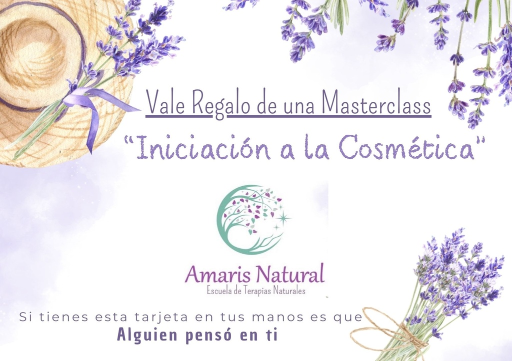 Vale regalo: MasterClass &quot;Iniciación a la Cosmética&quot;