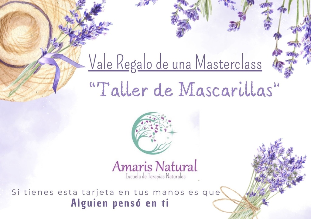 Vale regalo: MasterClass &quot;Mascarillas&quot;