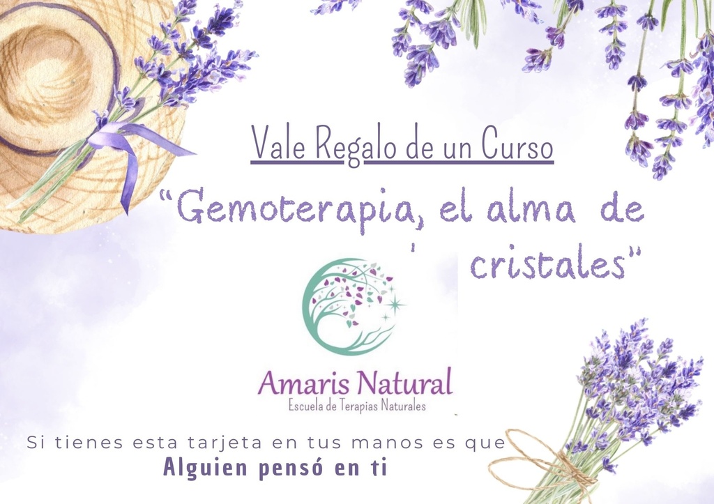 Vale regalo: Curso &quot;Gemoterapia 1, el Alma de los cristales&quot;