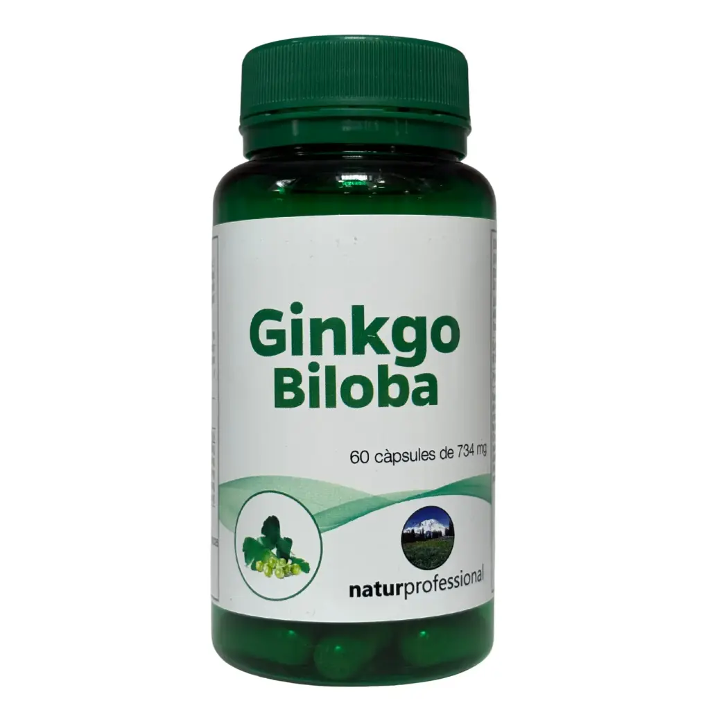 Suplemento dietético Ginkgo biloba 60 cápsulas de 734  mg.