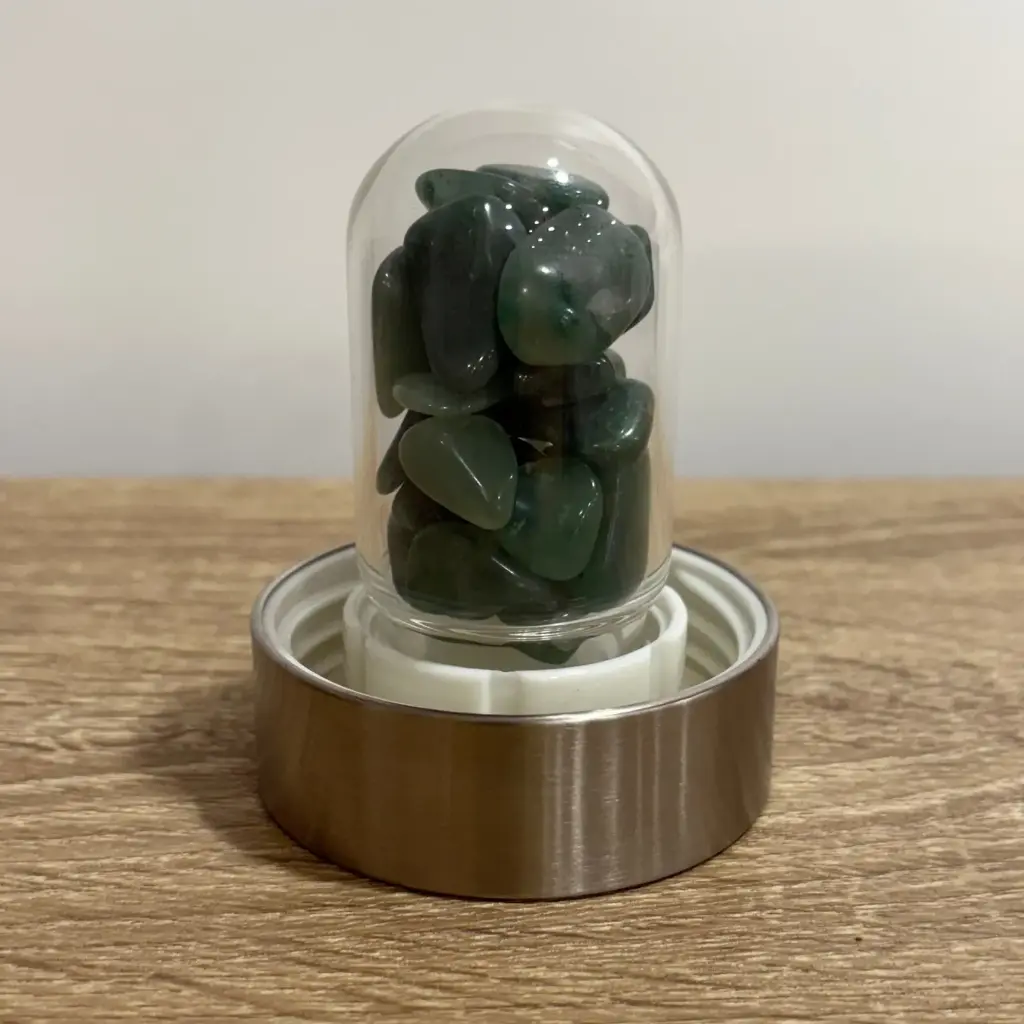 Cuarzo Verde para botella  vitalizadora de agua.