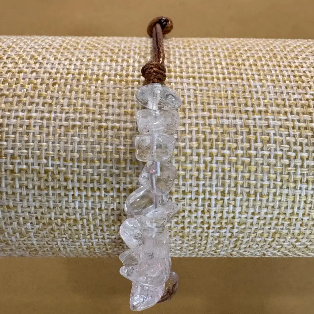 Pulsera chips Cuarzo Rosa 