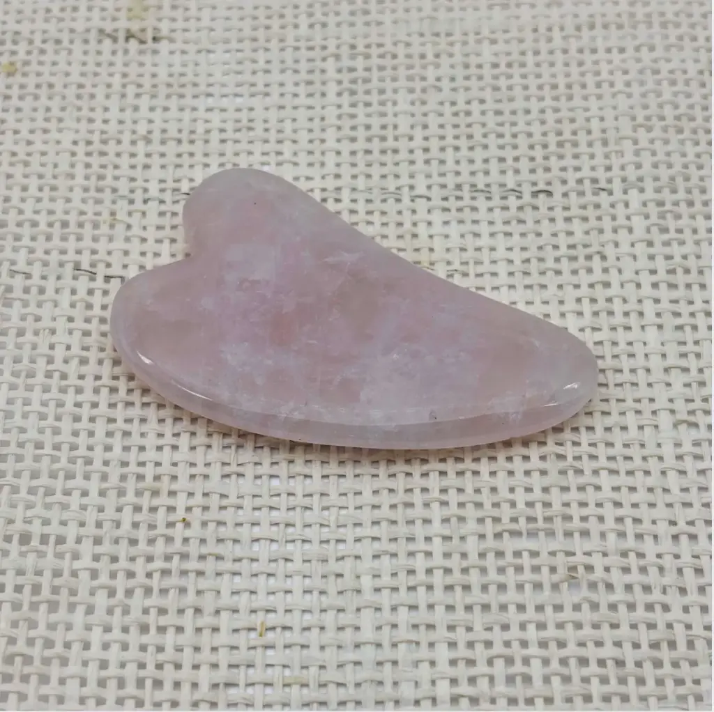 Gua Sha Cuarzo Rosa, masajeador