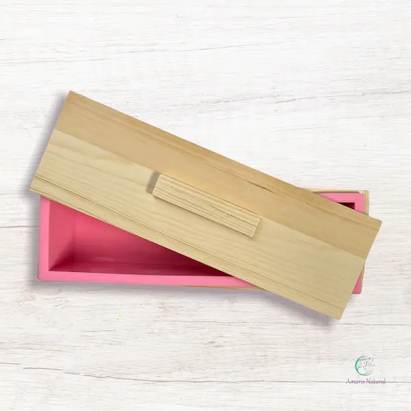 Base de madera y molde para jabón de silicona