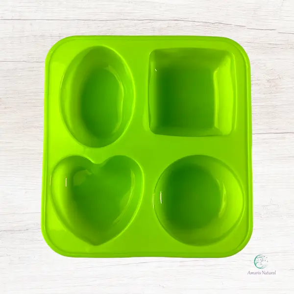Molde de silicona para 4 jabones