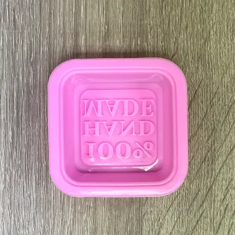 Molde Silicona Cuadrado "100% Hand Made"