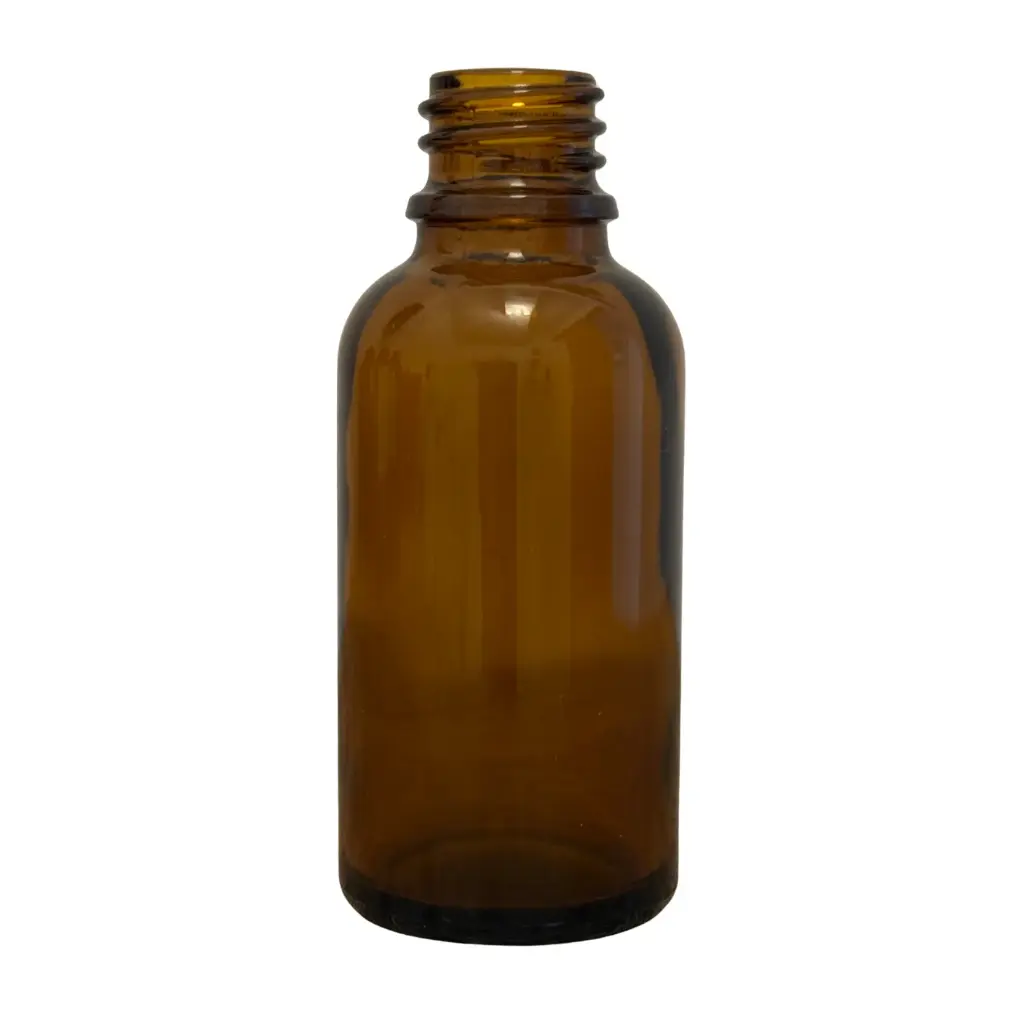 Botella ámbar vidrio