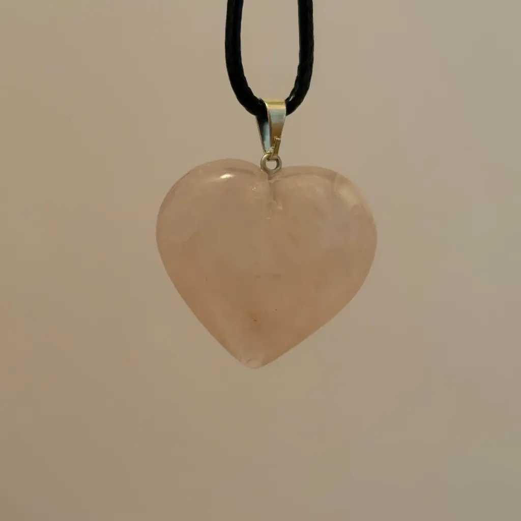 Colgante corazón Cuarzo rosa