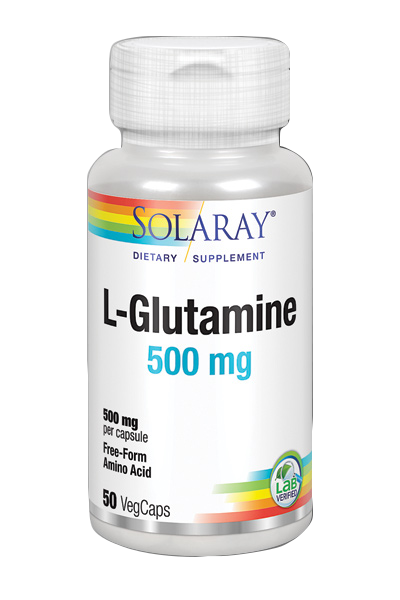 L-Glutamine 500 mg 50 VegCaps. Solaray