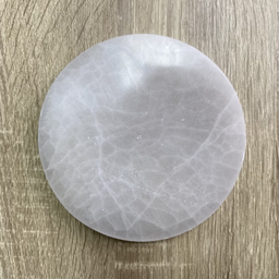 [MI008] Disco redondo de Selenita 8.5 cm diámetro/1.5 cm ancho