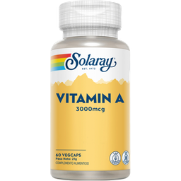 [PD106] Vitamina A 3000 Mcg_ 60 Vegcaps. Sin Gluten. Solaray