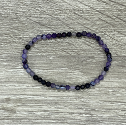 [MI037] Pulsera Ágata lila 4mm