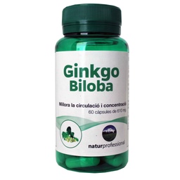 [NP058] Suplemento dietético Ginkgo biloba 60 cap. de 610mg.