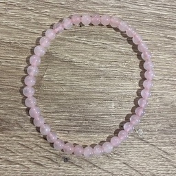 [MI253] Pulsera Cuarzo rosa 4mm