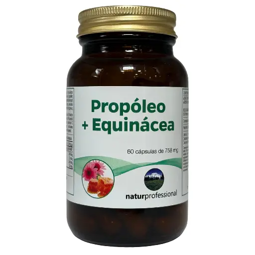 [NP086] Suplemento dietético Propóleo + Equinácea 60cáp. de 758mg.