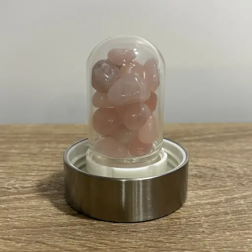 [MI116] Cuarzo Rosa para botella  vitalizadora de agua.