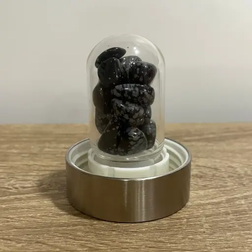 [MI197] Obsidiana Nevada para botella  vitalizadora de agua.