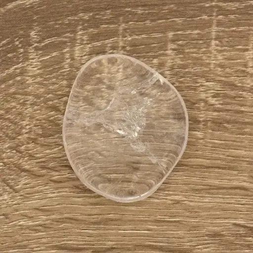 [MI078] Rodado plano Cuarzo Cristal