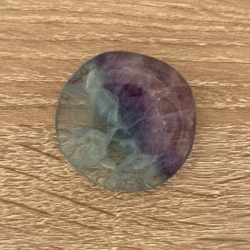 [MI152] Rodado plano Fluorita Arcoiris