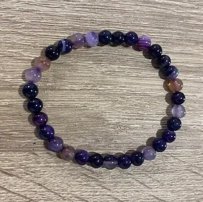 [MI256] Pulsera Ágata lila