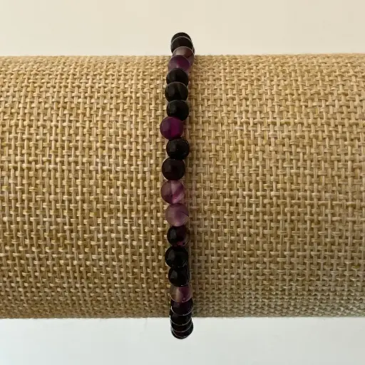[MI256] Pulsera Ágata lila