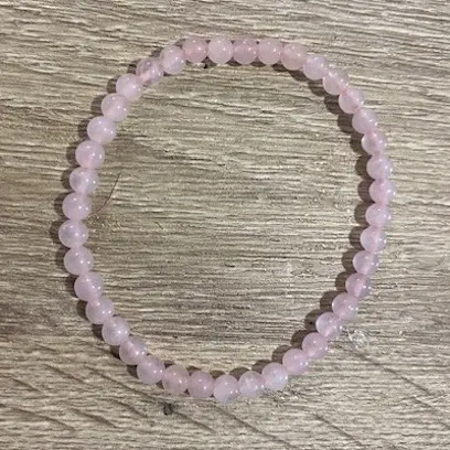 [MI253] Pulsera Cuarzo rosa 4mm