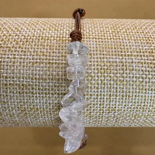 [MI320] Pulsera Cuarzo rosa 