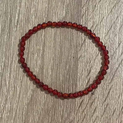 [MI094] Pulsera de  Carneola 4 mm
