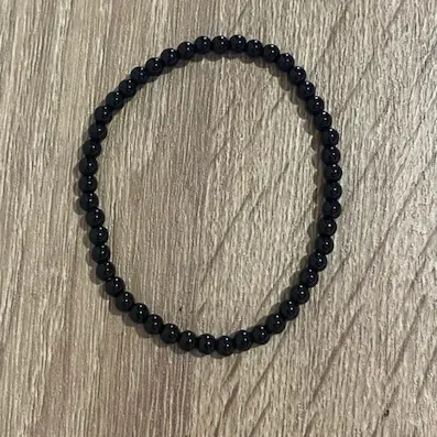 [MI307] Pulsera de  Obsidiana 4mm
