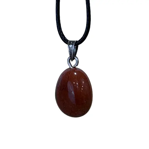[MI175] Colgante pequeño Jaspe Rojo (engarce plata)