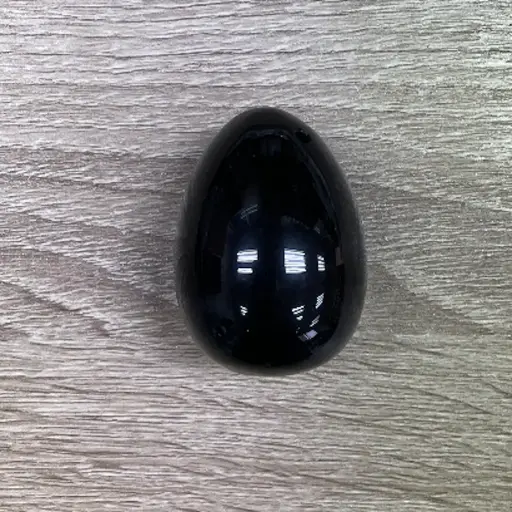 [MI025] Huevo Obsidiana negra 35x50 mm