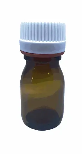 [MEE08] Botella vidrio ámbar 30ml + Tapón Rosca Precinto