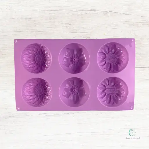 [MO025] Molde de silicona para 6 jabones